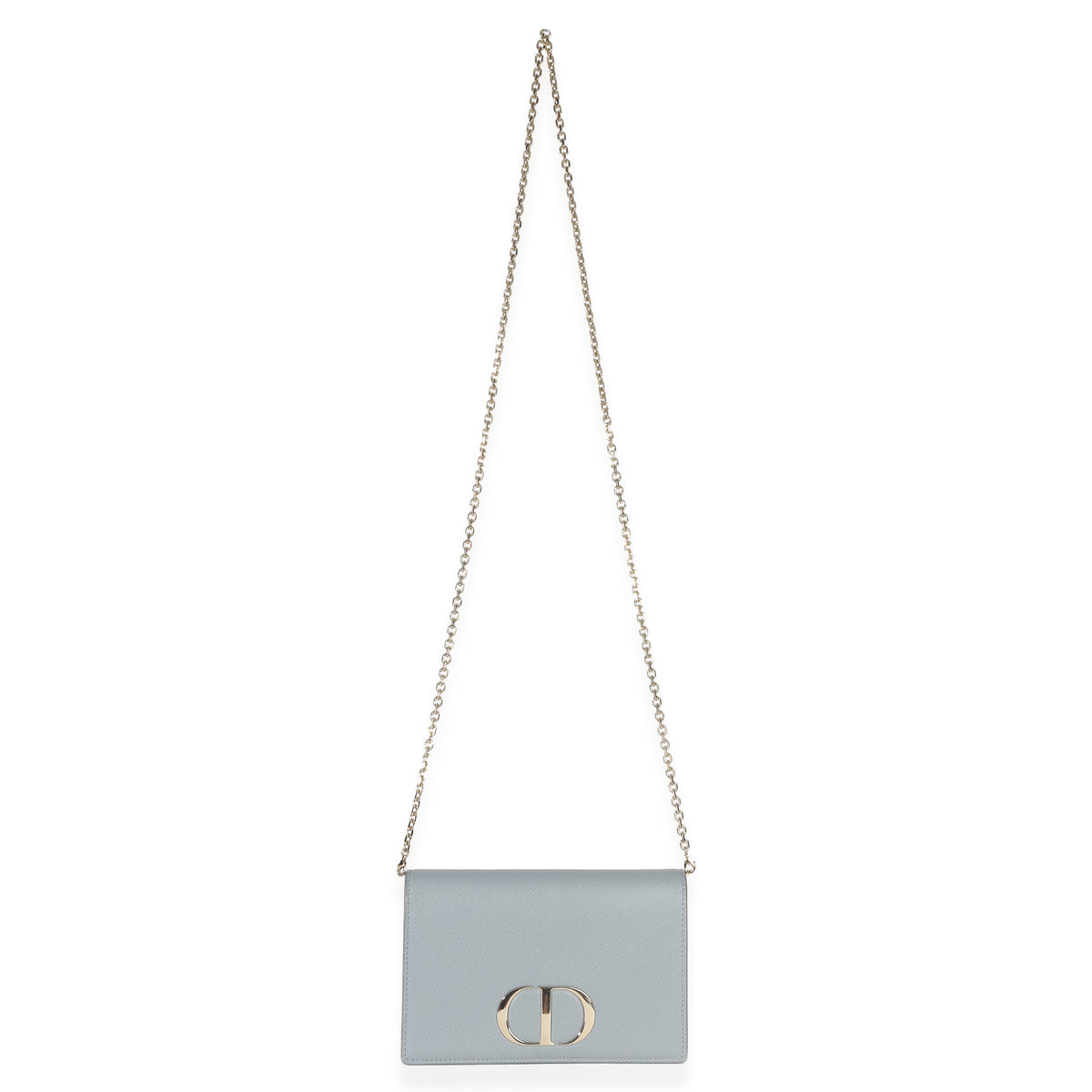 Christian Dior Blue Grained Calfskin 30 Montaigne 2 in 1 Pouch Handbag av