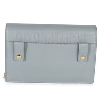 Christian Dior Blue Grained Calfskin 30 Montaigne 2 in 1 Pouch Handbag bv