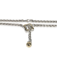 David Yurman Yellow Gold & Sterling Silver  Quatrefoil Lariat Necklace sv