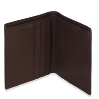 Prada Brown Saffiano Sienna Bi Fold Wallet Wallet box