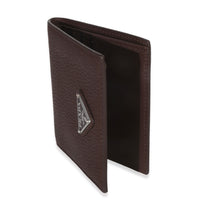 Prada Brown Saffiano Sienna Bi Fold Wallet Wallet pv