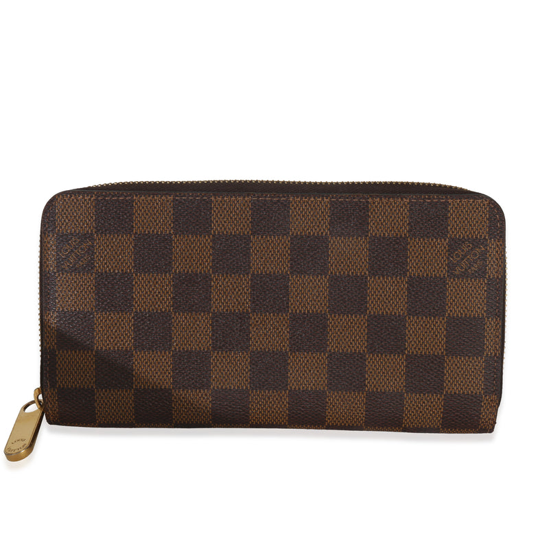 Louis Vuitton Damier Ebene Canvas Zippy Wallet Handbag id