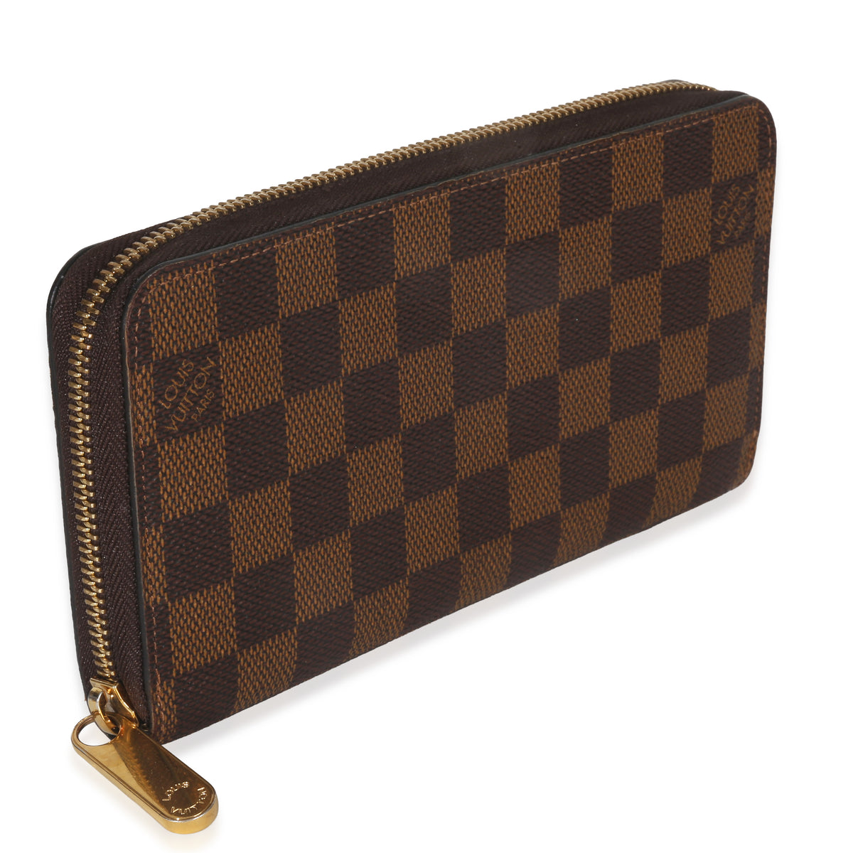 Louis Vuitton Damier Ebene Canvas Zippy Wallet Wallet pv