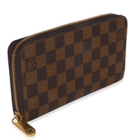 Louis Vuitton Damier Ebene Canvas Zippy Wallet Wallet pv