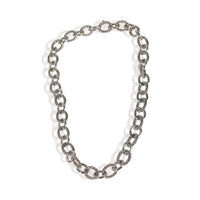 David Yurman Sterling Silver  Oval Link Necklace pv
