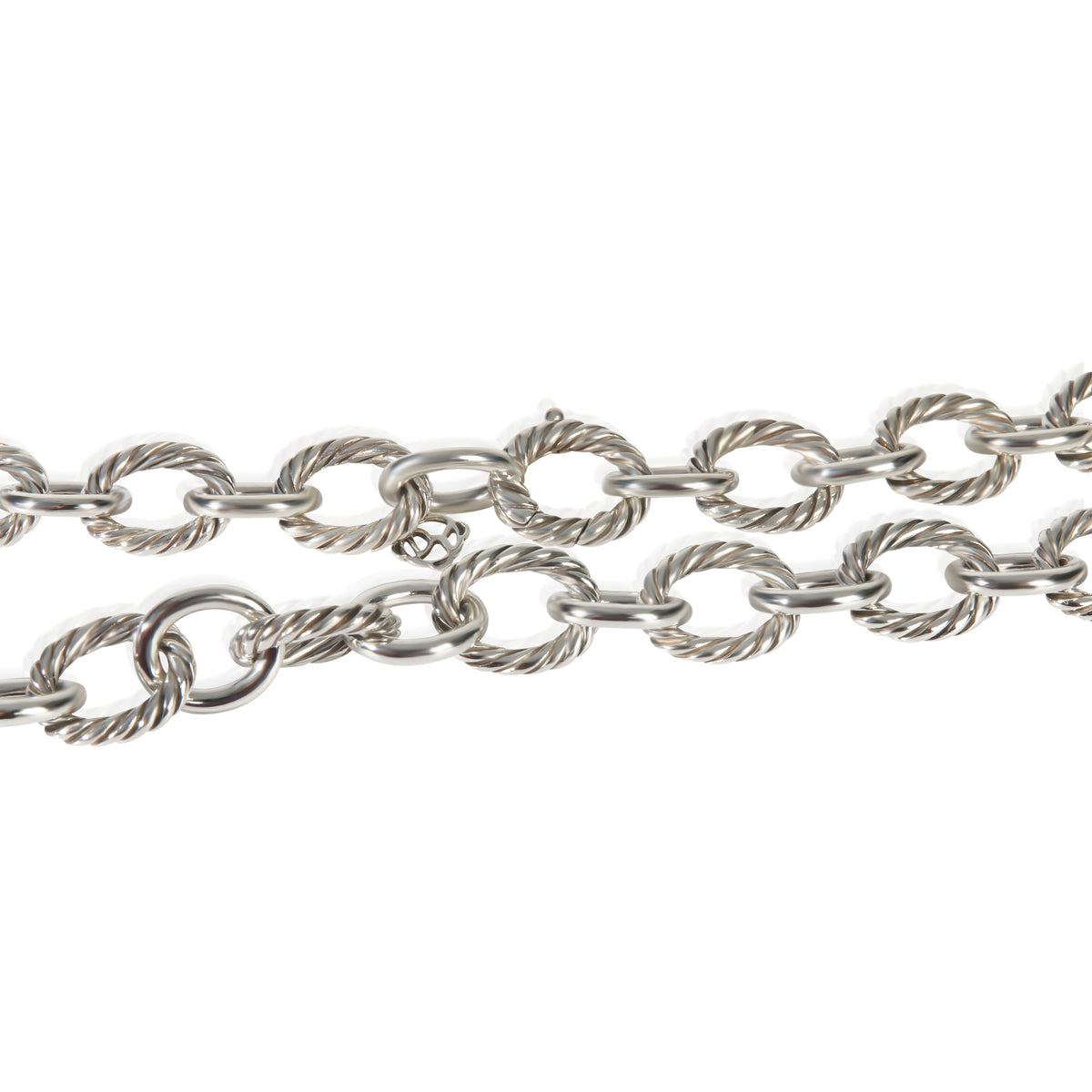 David Yurman Sterling Silver  Oval Link Necklace sv