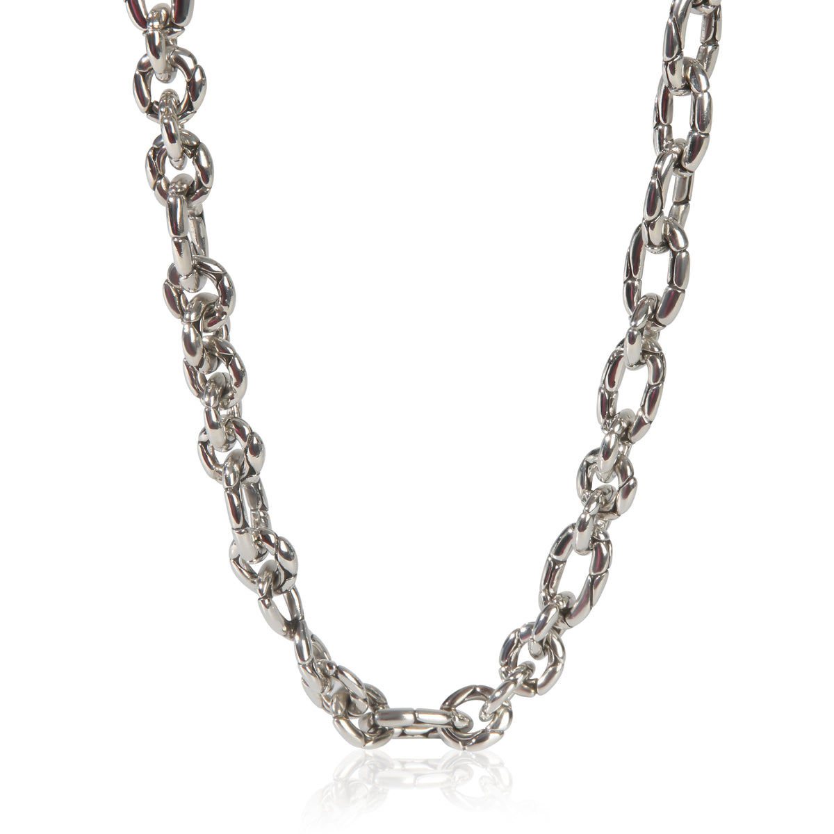 John Hardy Sterling Silver  Kali Twisted Link Necklace fv
