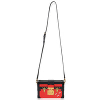 Louis Vuitton Red Black Epi Petite Malle Handbag av