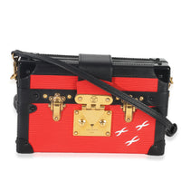Louis Vuitton Red Black Epi Petite Malle Handbag fv
