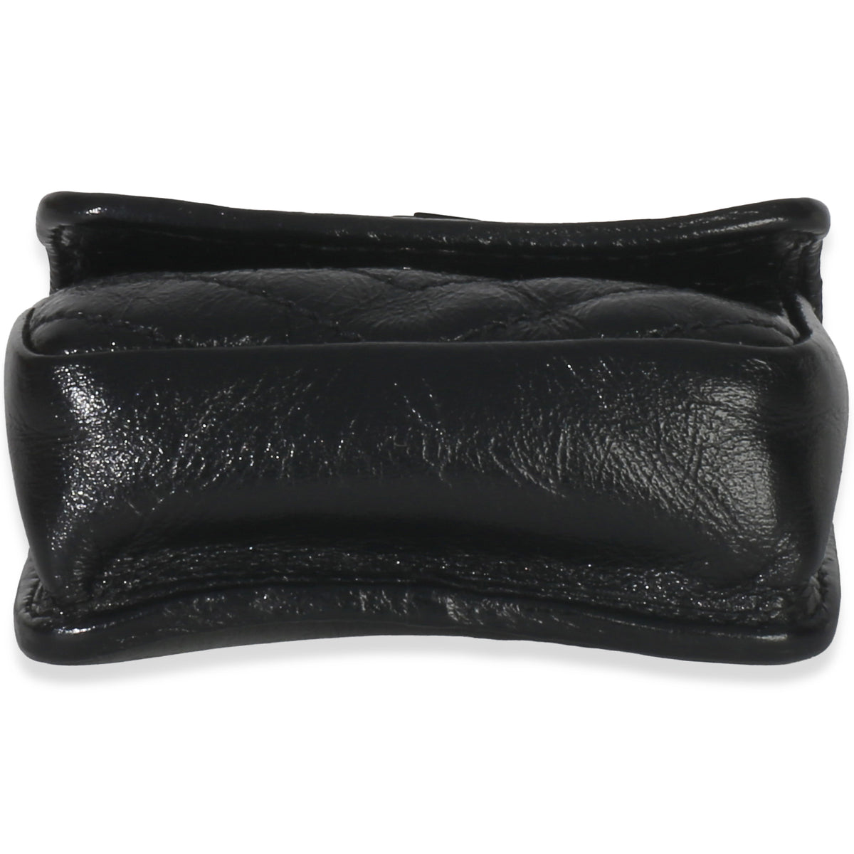 Saint Laurent Black Crinkled Calfskin Matelasse Micro Niki Airpods Case Handbag stamp
