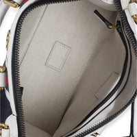 Gucci Black White Canvas Mini Double G Top Handle Bag Handbag ad1