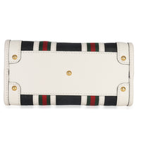 Gucci Black White Canvas Mini Double G Top Handle Bag Handbag stamp