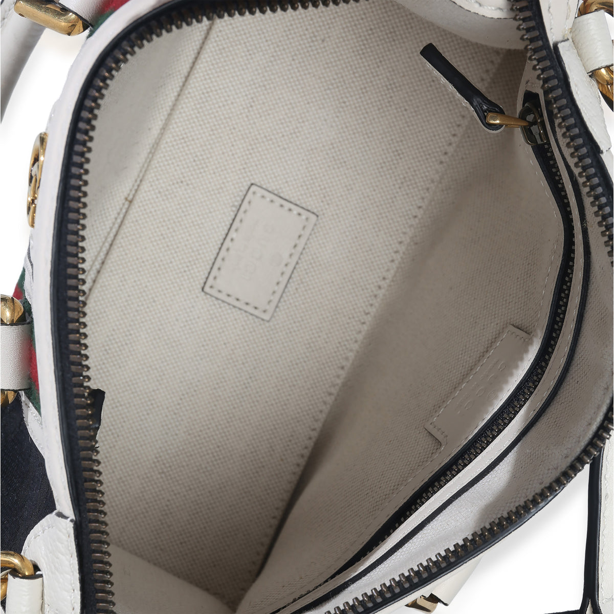Gucci Black White Canvas Mini Double G Top Handle Bag Handbag ad1