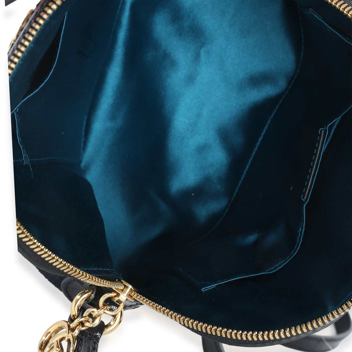 Gucci Black Suede Patent Web Small Ophidia Dome Bag Handbag ad1