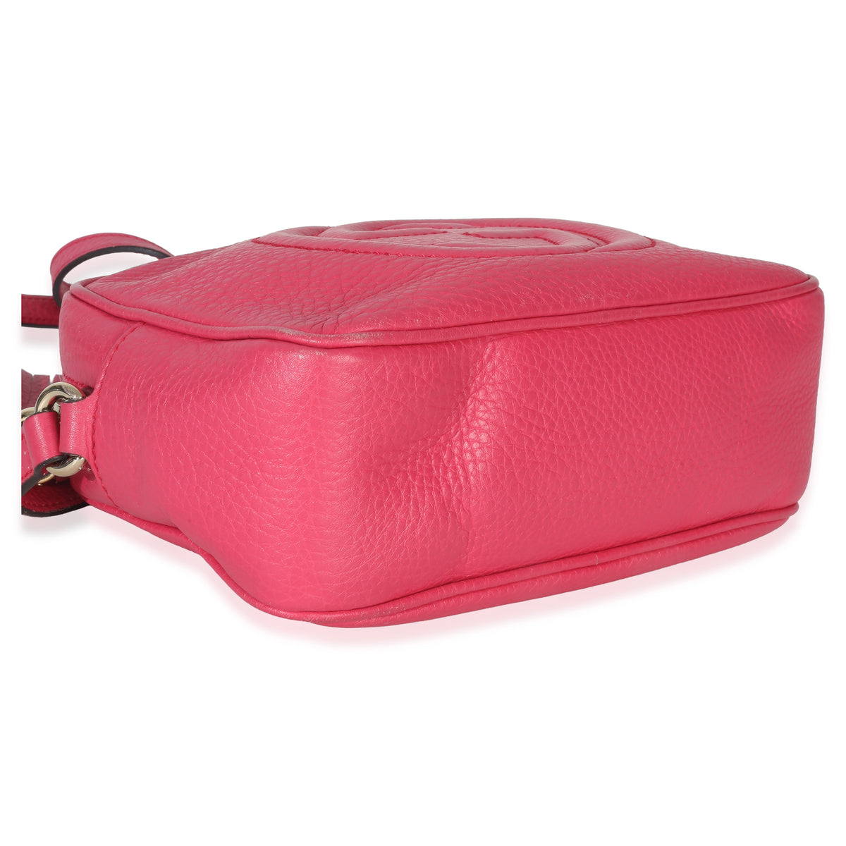 Gucci Pink Pebbled Calfskin Small Soho Disco Crossbody Handbag box