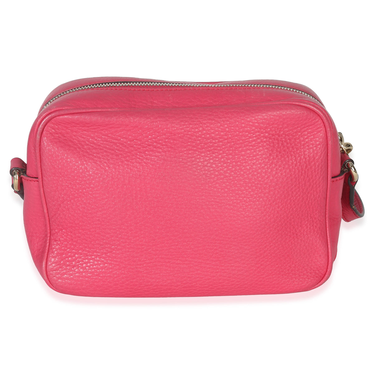 Gucci Pink Pebbled Calfskin Small Soho Disco Crossbody Handbag bv