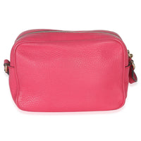 Gucci Pink Pebbled Calfskin Small Soho Disco Crossbody Handbag bv