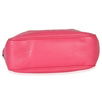 Gucci Pink Pebbled Calfskin Small Soho Disco Crossbody Handbag stamp