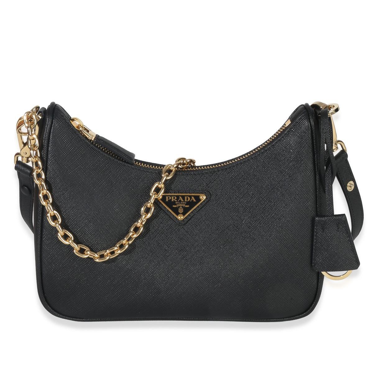 Prada Black Saffiano Lux Re Edition Mini Shoulder Bag Handbag id