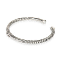 David Yurman Sterling Silver Diamond Cable X Bracelet sv