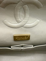 Chanel Multicolor Newspaper Print Lambskin Medium Double Flap Bag Handbag ad3