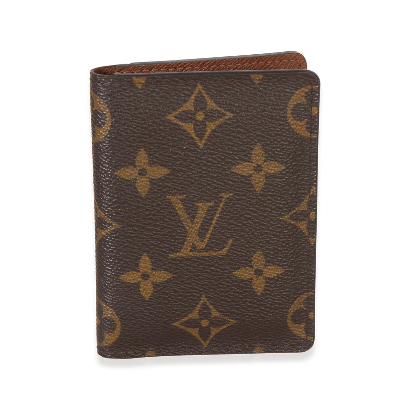 Louis Vuitton Monogram Canvas Porte Cartes Pass Vertical Card Holder Wallet fv