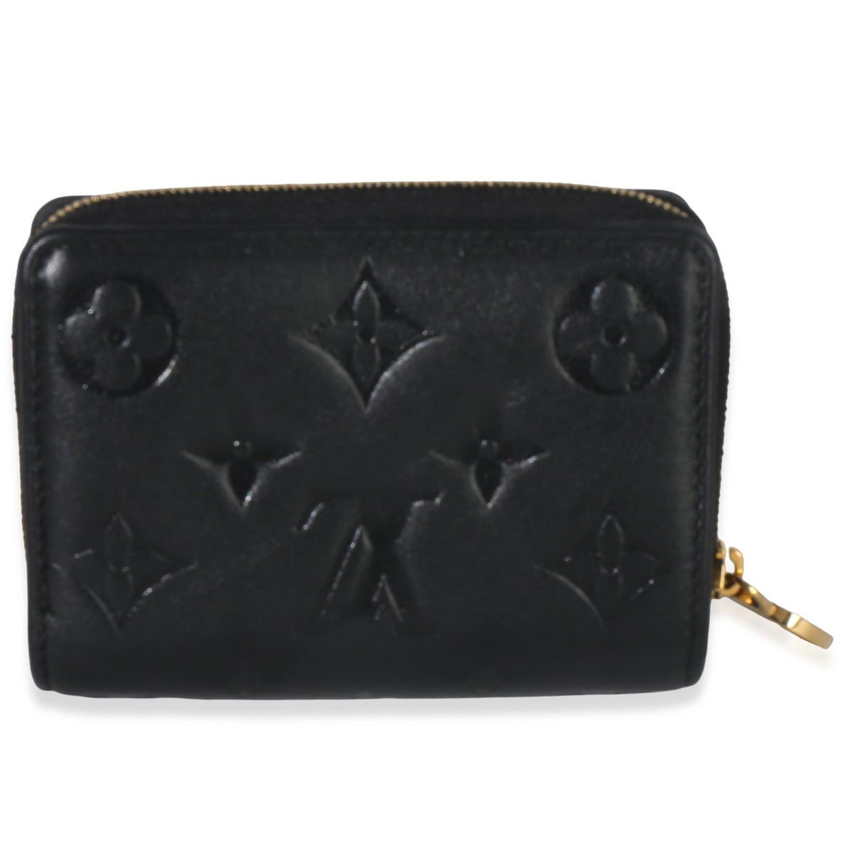 Louis Vuitton Black Monogram Embossed Lambskin Lou Coussin Wallet Wallet bv