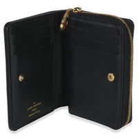 Louis Vuitton Black Monogram Embossed Lambskin Lou Coussin Wallet Wallet clasp