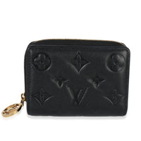 Louis Vuitton Black Monogram Embossed Lambskin Lou Coussin Wallet Wallet fv