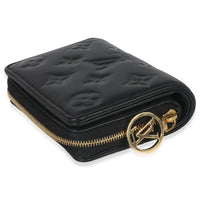 Louis Vuitton Black Monogram Embossed Lambskin Lou Coussin Wallet Wallet stamp