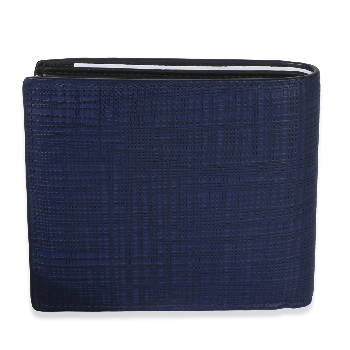 Loewe Blue Calfskin Linen Anagram Bifold Wallet Wallet bv