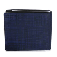 Loewe Blue Calfskin Linen Anagram Bifold Wallet Wallet bv