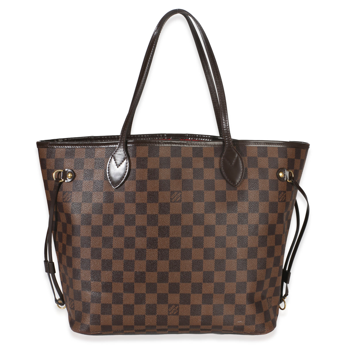 Louis Vuitton Damier Ebene Canvas Neverfull MM Handbag fv