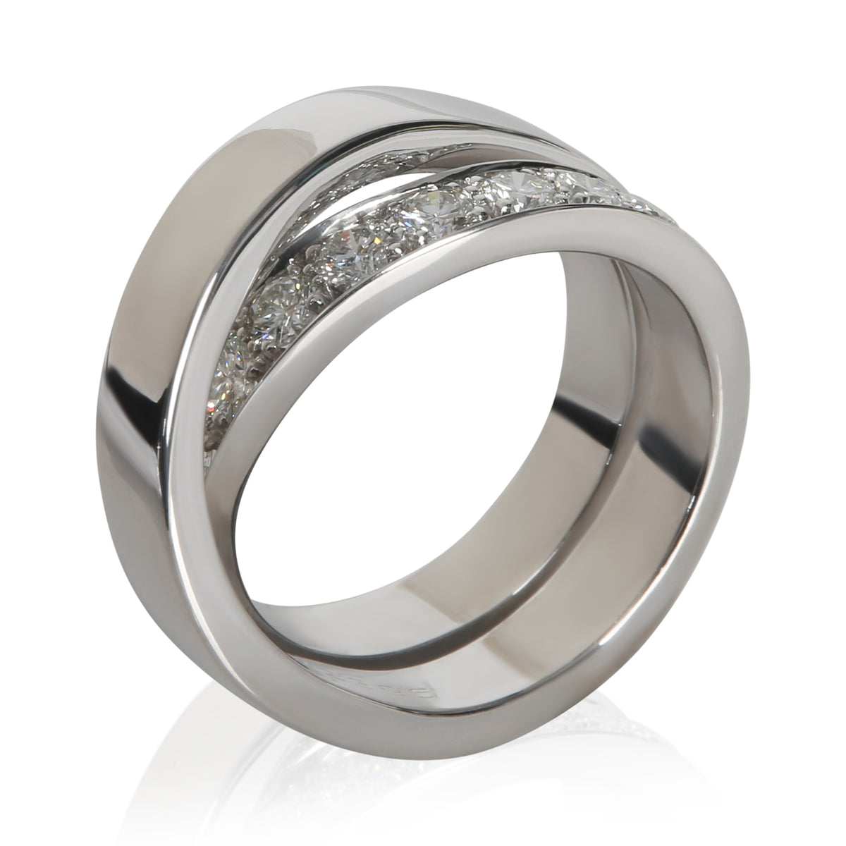 Cartier White Gold Diamond Vintage Diamond Nouvelle Vague Ring av