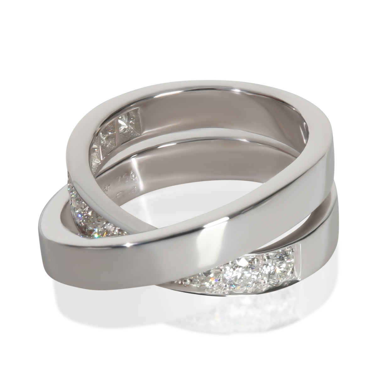 Cartier White Gold Diamond Vintage Diamond Nouvelle Vague Ring pv