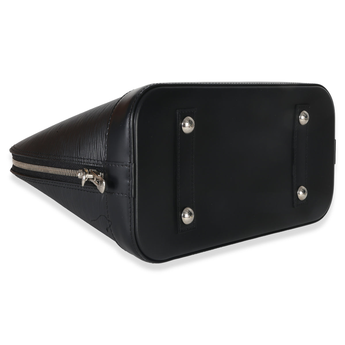 Louis Vuitton Black Epi Alma PM Handbag clasp