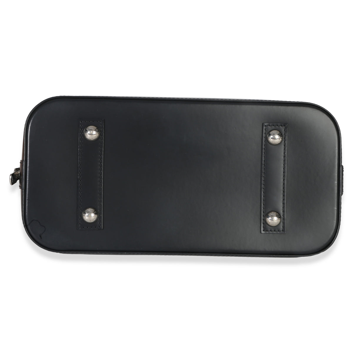 Louis Vuitton Black Epi Alma PM Handbag stamp