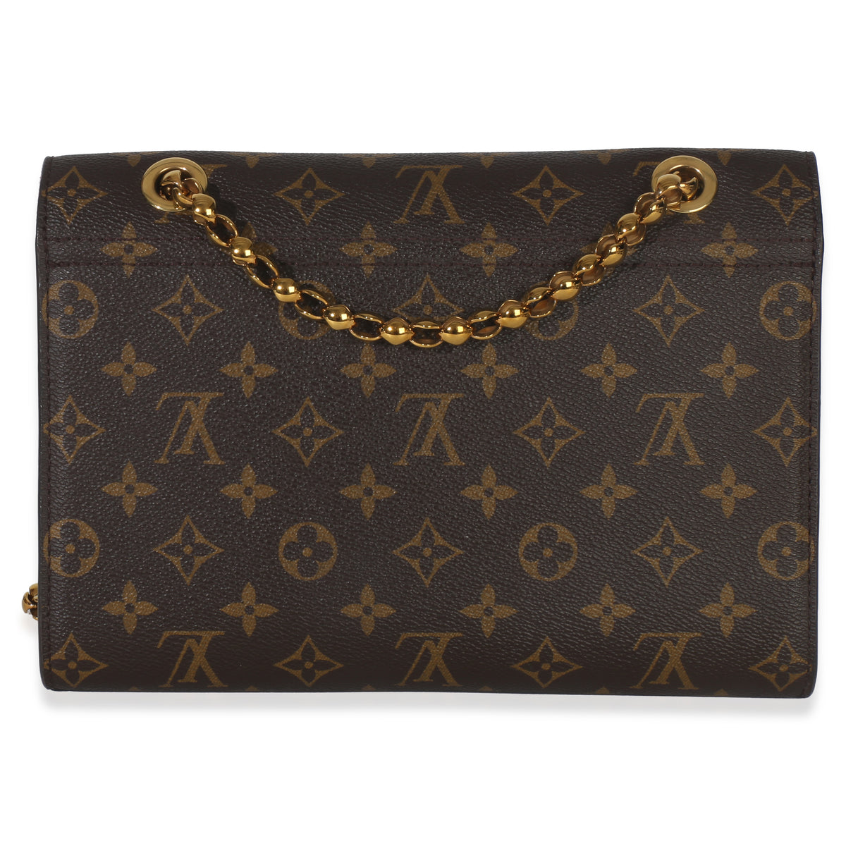 Louis Vuitton Burgundy Brown Monogram Canvas Victoire Chain Bag Handbag bv