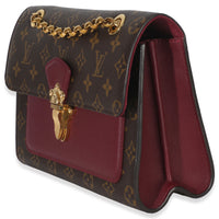 Louis Vuitton Burgundy Brown Monogram Canvas Victoire Chain Bag Handbag sv