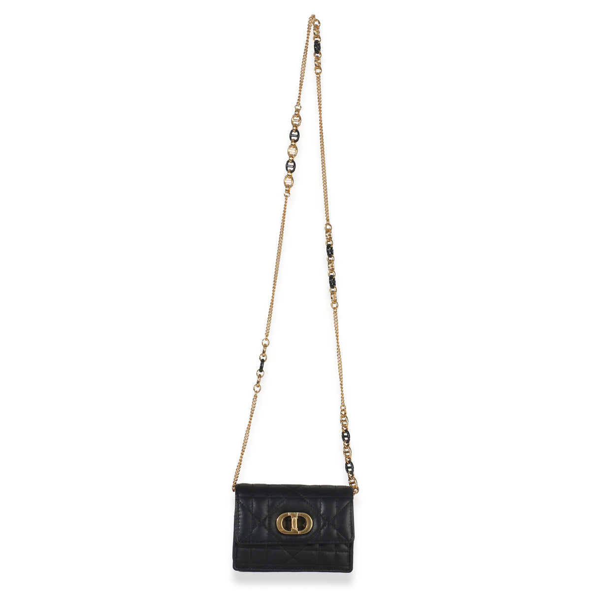 Christian Dior Black Macrocannage Calfskin Micro Miss Caro Chain Bag Handbag av
