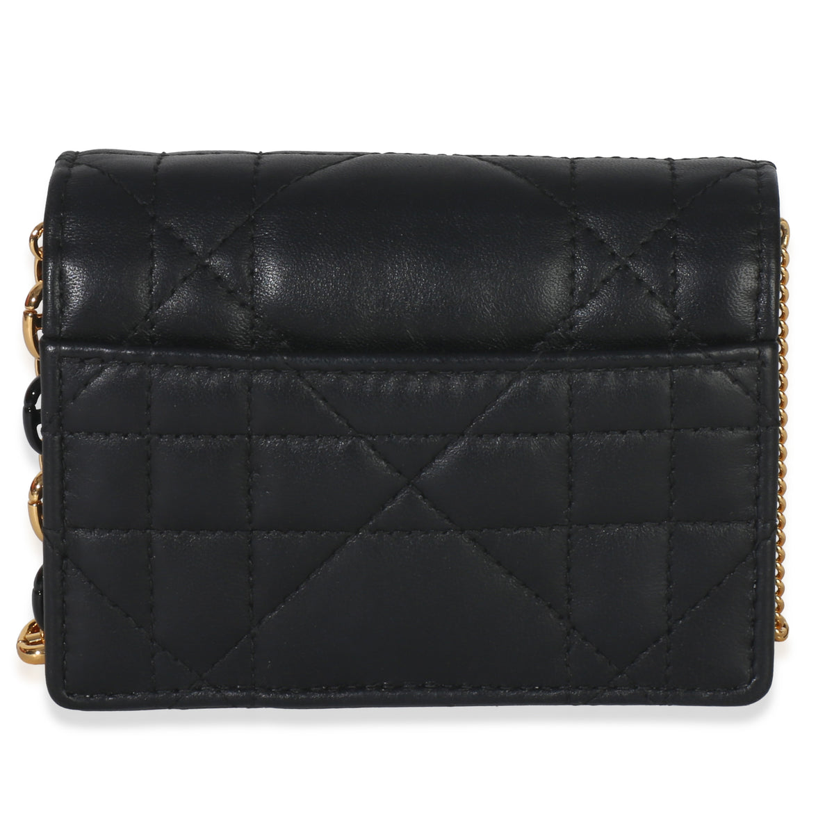Christian Dior Black Macrocannage Calfskin Micro Miss Caro Chain Bag Handbag bv