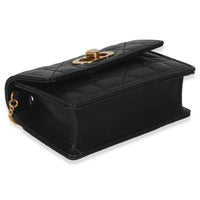 Christian Dior Black Macrocannage Calfskin Micro Miss Caro Chain Bag Handbag clasp