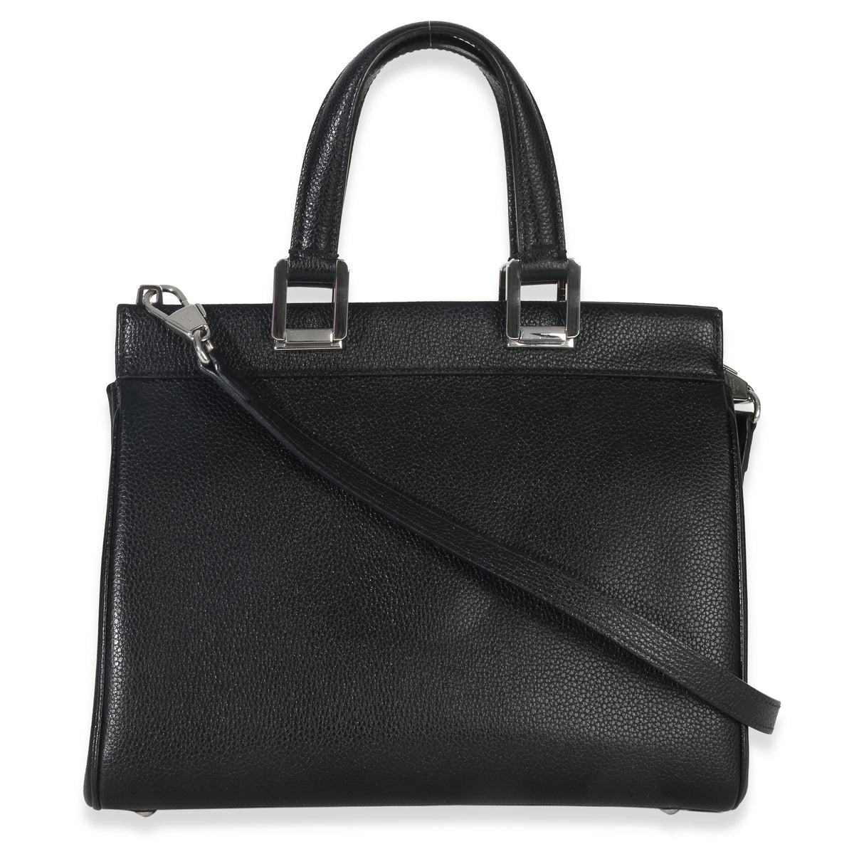 Gucci Black Calfskin Medium Zumi Top Handle Tote Handbag bv