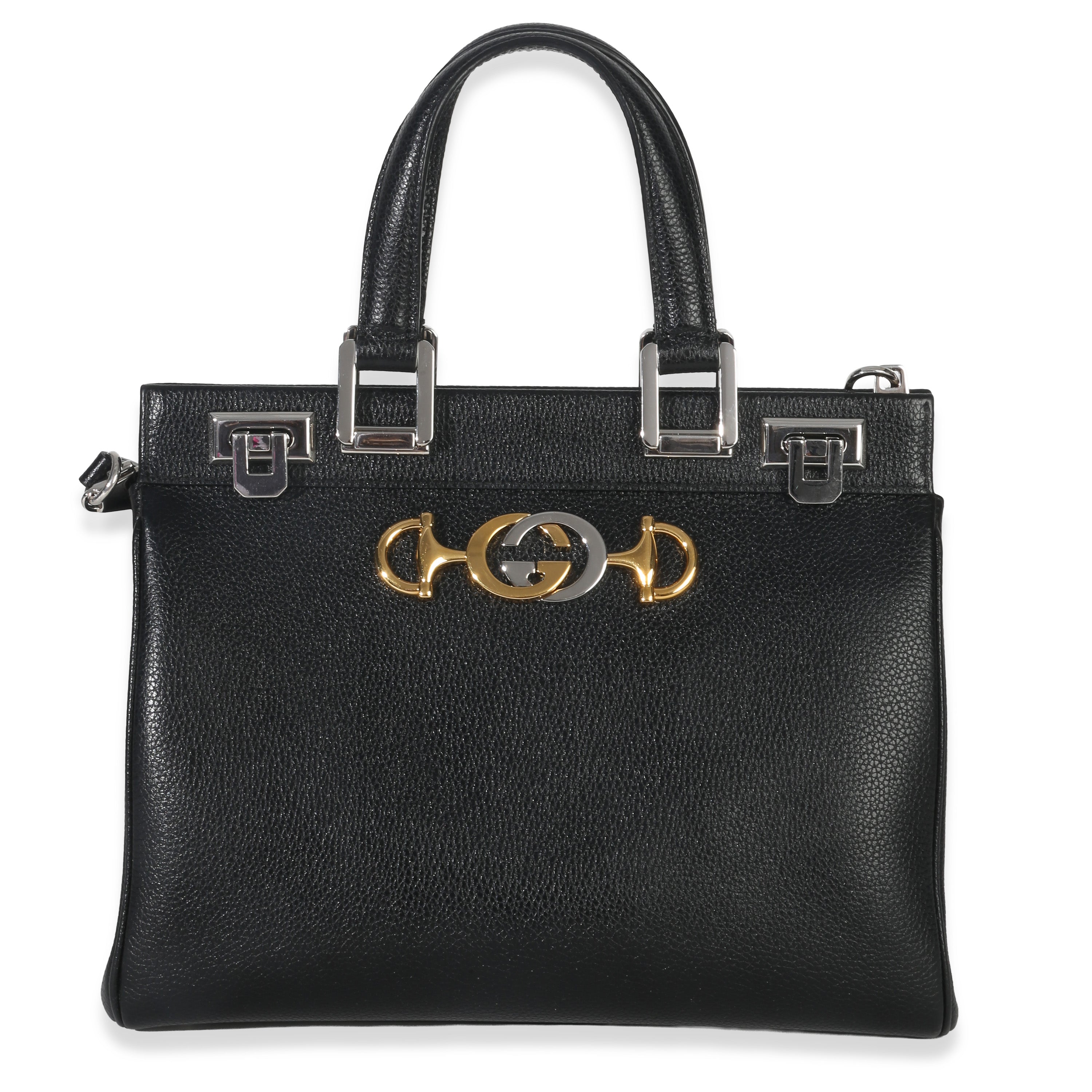 Gucci Black Calfskin Medium Zumi Top Handle Tote | myGemma | Item