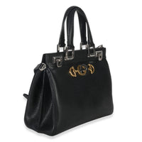 Gucci Black Calfskin Medium Zumi Top Handle Tote Handbag pv