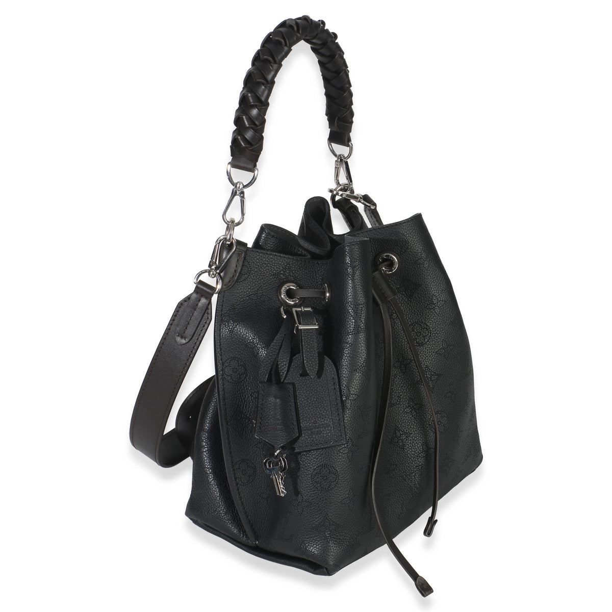 Louis Vuitton Black Monogram Mahina Muria Handbag pv