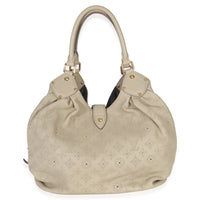 Louis Vuitton Beige Monogram Mahina L Hobo Handbag bv