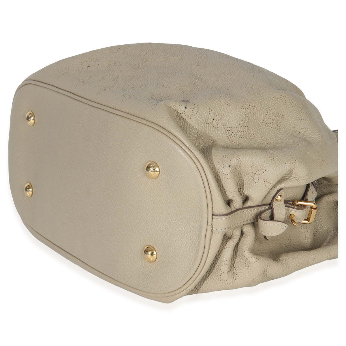 Louis Vuitton Beige Monogram Mahina L Hobo Handbag clasp