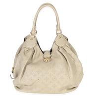 Louis Vuitton Beige Monogram Mahina L Hobo Handbag fv