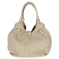 Louis Vuitton Beige Monogram Mahina L Hobo Handbag stamp